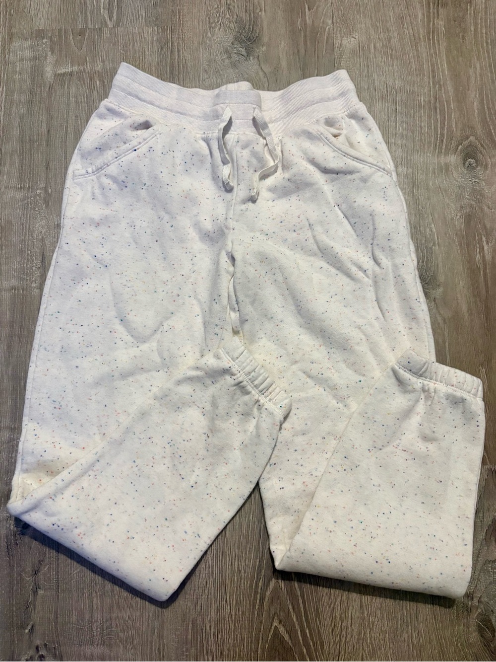 Cat & Jack White Speckled Kids Jogger Sweatpants